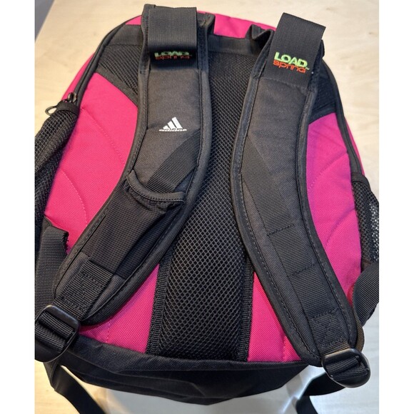 Adidas Load Spring Backpack Black Pink Laptop Tablet Sleeve Pockets Side Pockets - Picture 7 of 10